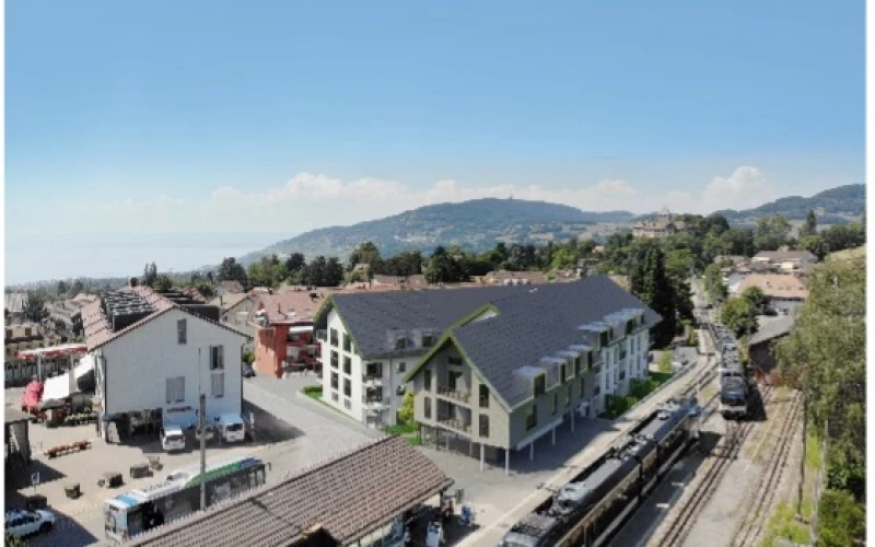 Blonay – Pose de la première pierre de la « Résidence du Centre »